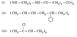 Write the names of monomers of the following polymers